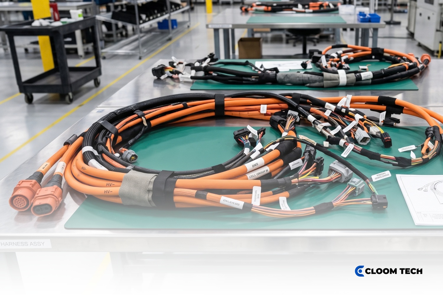 ev battery wire harness design