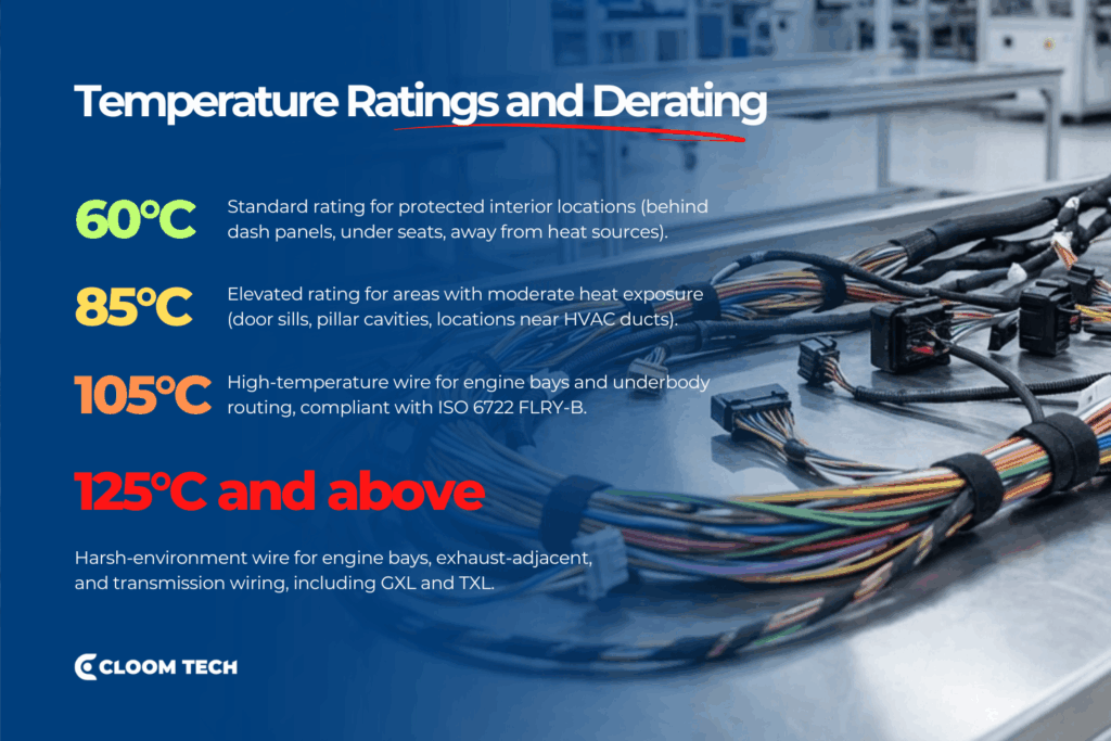 temperature ratings and derating automotive wire gauge chart